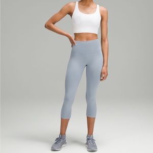LULULEMON Wunder Train High Rise Crop Legging 21”Chambray